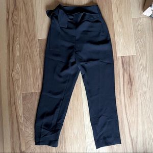 Wilfred (Aritzia) black tie front trousers